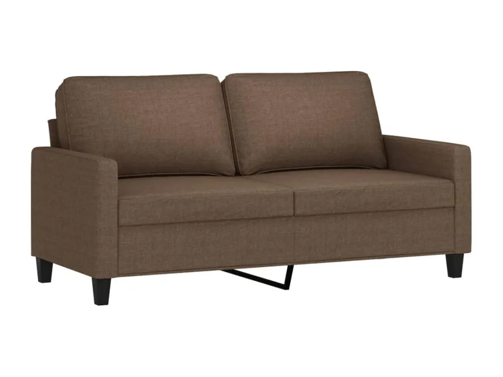 Sofá de 2 plazas en tela marrón 140 cm. wxi3711591