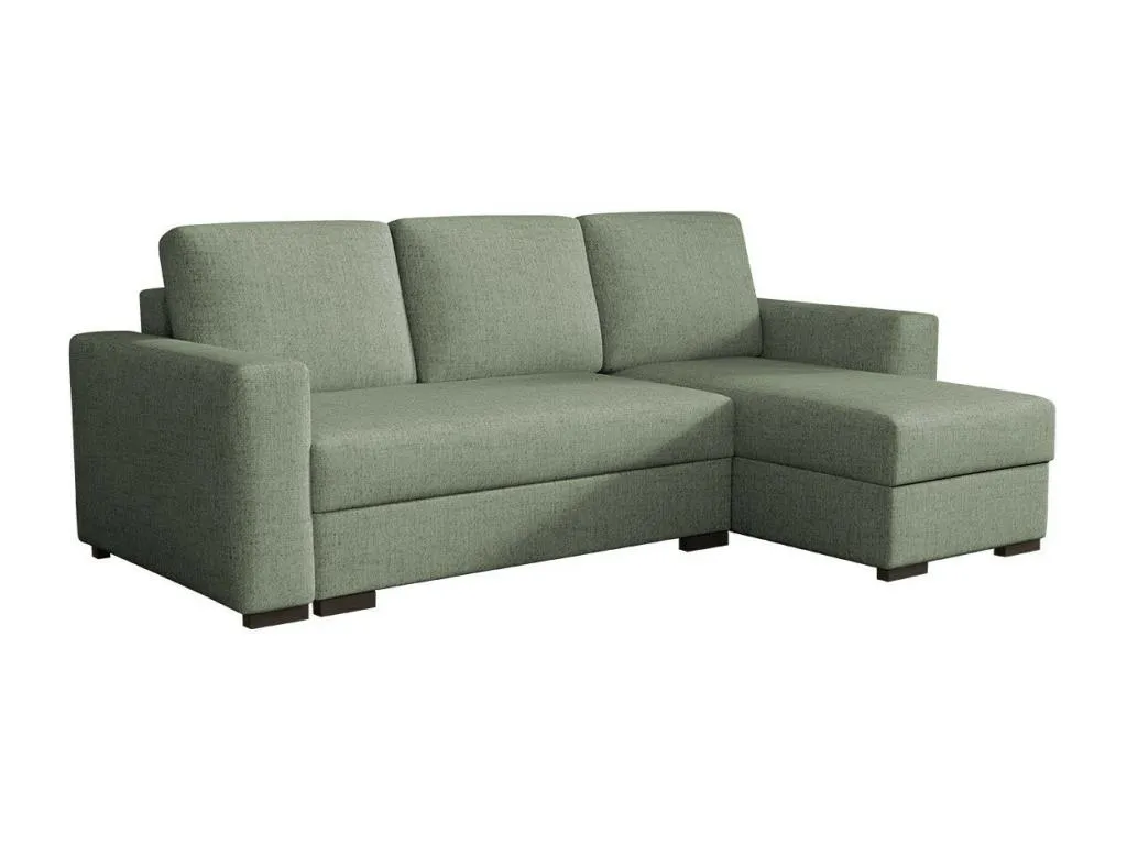 Sofá rinconero Nidovia verde 187 cm con caja de cama y función descanso 242x155 cm. eqm1815055